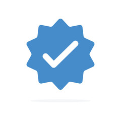 Wall Mural - verified badge vector icon
