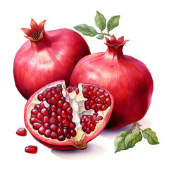 Wall Mural - digital technology pomegranate watercolor design illustration