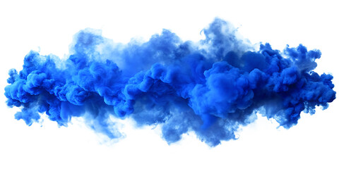 Wall Mural - a blue smoke explosion border isolated on white background .png