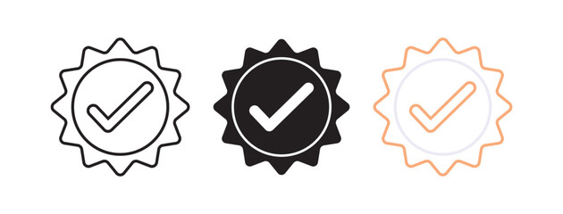 Wall Mural - set of quality assurance icon