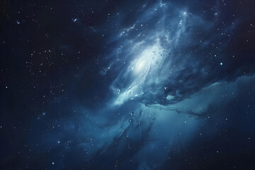 cosmic phenomenon: the enigmatic swirl of a black hole against a star-studded sky