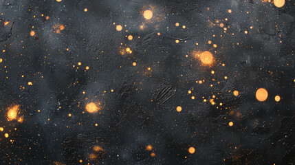 Wall Mural - Glow of fireflies in spring night awakening with textured background