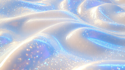 Wall Mural - Ethereal texture of pearl sand with moonbeam reflections