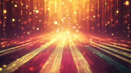Abstract coding concept with glowing lines and symbols, symbolizing innovation and digital transformation.