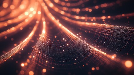 Abstract coding concept with glowing lines and symbols, symbolizing innovation and digital transformation.