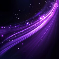 Poster - Abstract Purple Light Streaks with Glittering Particles and Dark Backdrop Creates Cosmic Illusion