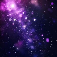 Aufkleber - Celestial Dreamscape: A Cosmic Tapestry of Violet and Pink Stars in a Nebulous Galaxy