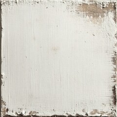 Fototapete - Distressed White Painted Canvas Texture, Rough Surface, Old Wood Frame with Aged Finish, Perfect Background for Design and Photography