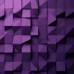 Aufkleber - Geometric Purple: Abstract 3D Cubes and Triangles in a Modern Angular Design for Graphic Backgrounds 