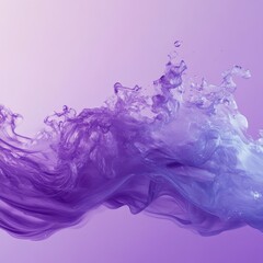 Poster - Purple Haze: Abstract Flow of Ink in Water, a Captivating Liquid Art with Delicate Swirls and Subtle Color Gradients