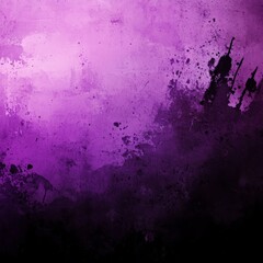 Poster - Purple Gradient Splatter: Abstract texture with a fading color and dark splashes, ideal for modern graphic design projects.