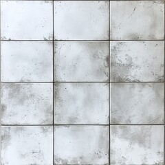 Poster - White Stone Tile Texture: A Seamless and Textured Grid Pattern with Subtle Grey Tones for Modern Design