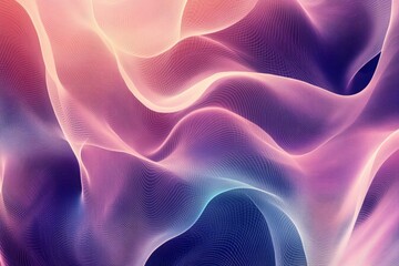 Aufkleber - Colorful abstract waves create a mesmerizing visual flow with soft gradients and flowing patterns in pastel shades