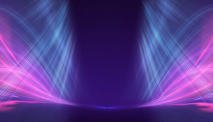 Wall Mural - abstract neon background with bright elements.