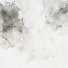 Poster - Abstract Watercolor Wash: Muted Gray Tones on White Paper, Subtle Textures and Atmospheric Effects