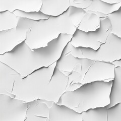 Poster - Abstract White Texture: Paper Fragments and Shadows Creating a Minimalist Composition