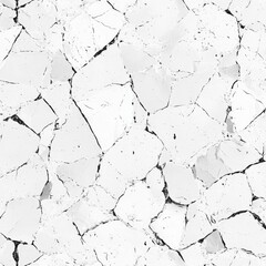Fototapete - Fragmented World: An Abstract Landscape of White Planes and Dark Fissures Creating a Striking Contrast