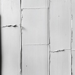 Aufkleber - Striated Plaster Wall Detail with Cracks: A Monochrome Abstract Texture in White and Gray for Background Use