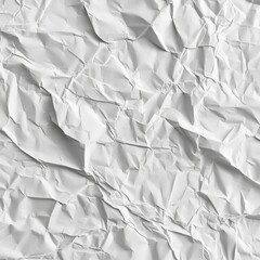 Poster - Textured White: A Close-Up of Crumpled Paper Capturing Light and Shadow with Intricate Folds and Creases on a Matte Surface
