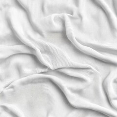 Leinwandbilder - Woven White: An Abstract of Delicate Fabric Folds, Capturing the Light and Shadow in a Minimalist Composition