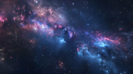 Wall Mural - a galaxy with a blue and purple hue