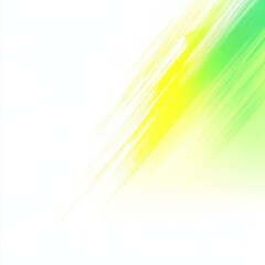Poster - Abstract Gradient Lines: Dynamic Green and Yellow Strokes on a White Background