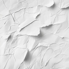 Fototapete - Abstract White Torn Paper Texture with Shadows and Sharp Edges: A Minimalist Design Element