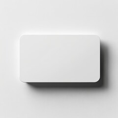 Poster - Blank White Card Mockup with Rounded Corners on Textured Background for Design Showcase.