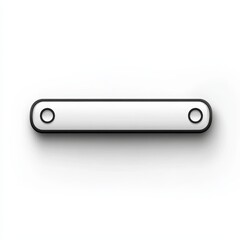 Poster - Sleek Minimalist White Bar with Black Trim and Circular Cutouts on a Clean White Background, Modern Design