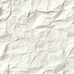 Poster - Textured Chaos: An Abstract Close-Up of Crumpled, Off-White Paper with Dynamic Light and Shadow Play.