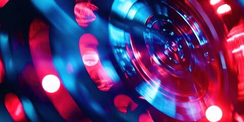 Wall Mural - a colorful, swirling image with a blue and red background