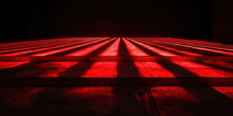 Wall Mural - a red staircase with a red background