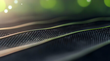 A detailed image depicts a net like material with lines