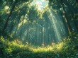 © Margarita - Lush Forest Daylight Animated Background Illustration