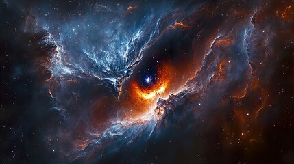 Wall Mural - stunning deep space scene with vibrant cosmic elements