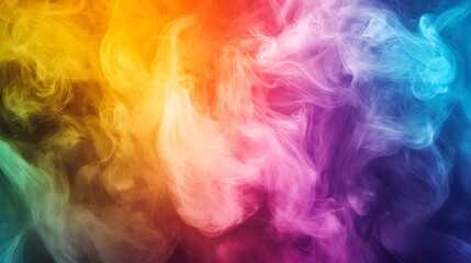 Poster - Colorful smoke creating abstract shapes and textures, perfect for backgrounds