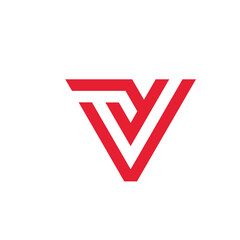 Abstract Geometric Letter V Logo design vector template isolated on white background