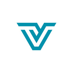 Abstract Geometric Letter V Logo design vector template isolated on white background