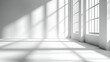 © MdRowshan - Minimal light gray background with soft shadows and window light