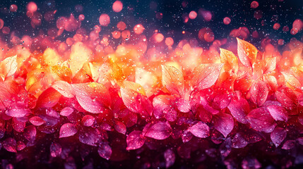 Wall Mural - colorful image of leaves with a watermark that reads 