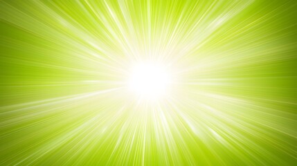 Wall Mural - Radiant Green Light Burst Creating An Energetic Abstract Background Effect