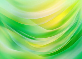 Wall Mural - A blurred background with soft, flowing lines in shades of green and yellow, creating an abstract pattern that evokes the feeling of springtime nature