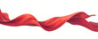 © NguyenThi - Wavy red cloth flowing across a white background