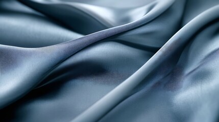 Poster - Smooth elegant satin fabric draping beautifully with soft reflections under natural light : Generative AI
