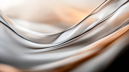 Leinwandbilder - Elegant flowing fabric with soft light creating a serene and calm atmosphere for design and art : Generative AI