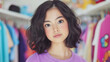 © Purple_Lamp - Portrait of Young Woman in Colorful Clothing Store