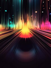 Wall Mural - vibrant abstract background with dynamic colorful light streaks, symbolizing speed, energy, and futu