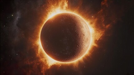 Wall Mural - eclipse reverie: a journey through deep space and celestial wonders