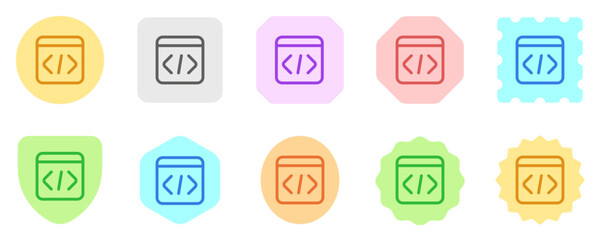 Editable vector web programming icon. Part of a big icon set family. Perfect for web and app interfaces, presentations, infographics, etc