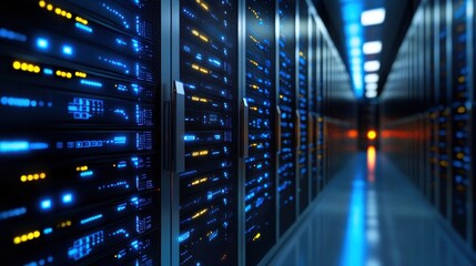 Digital Data Center: Server Room's Technological Infrastructure